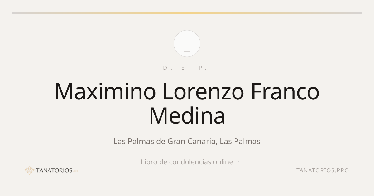 Memorial de Maximino Lorenzo Franco Medina