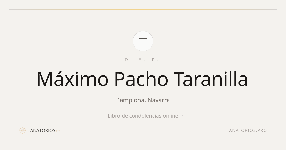 Memorial de Máximo Pacho Taranilla