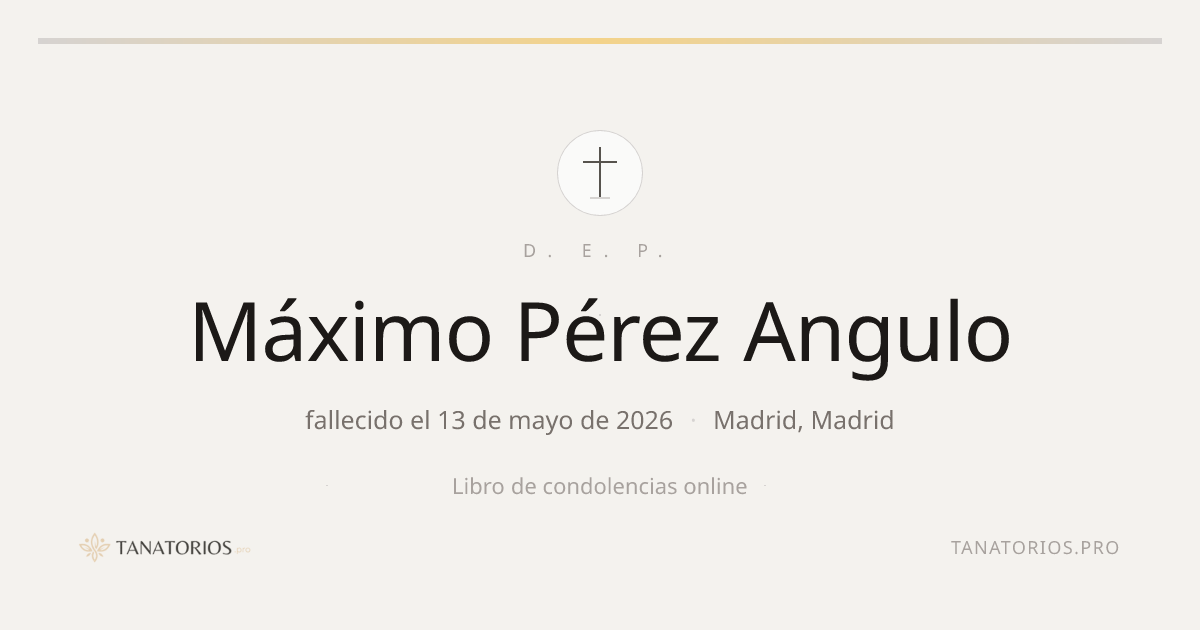 Memorial de Máximo Pérez Angulo
