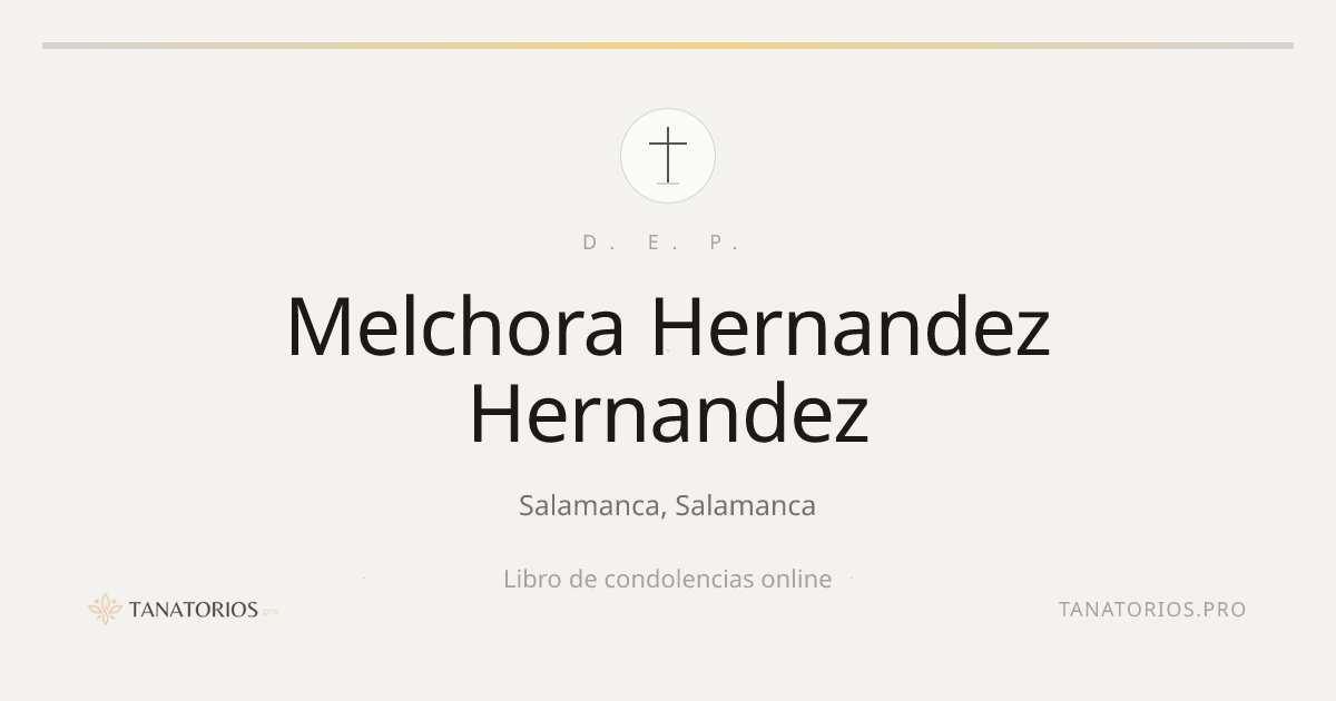 Memorial de Melchora Hernandez Hernandez