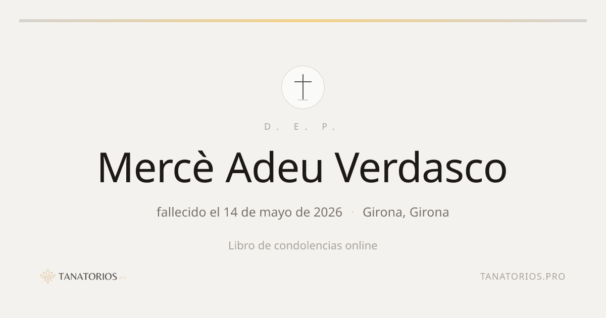 Memorial de Mercè Adeu Verdasco