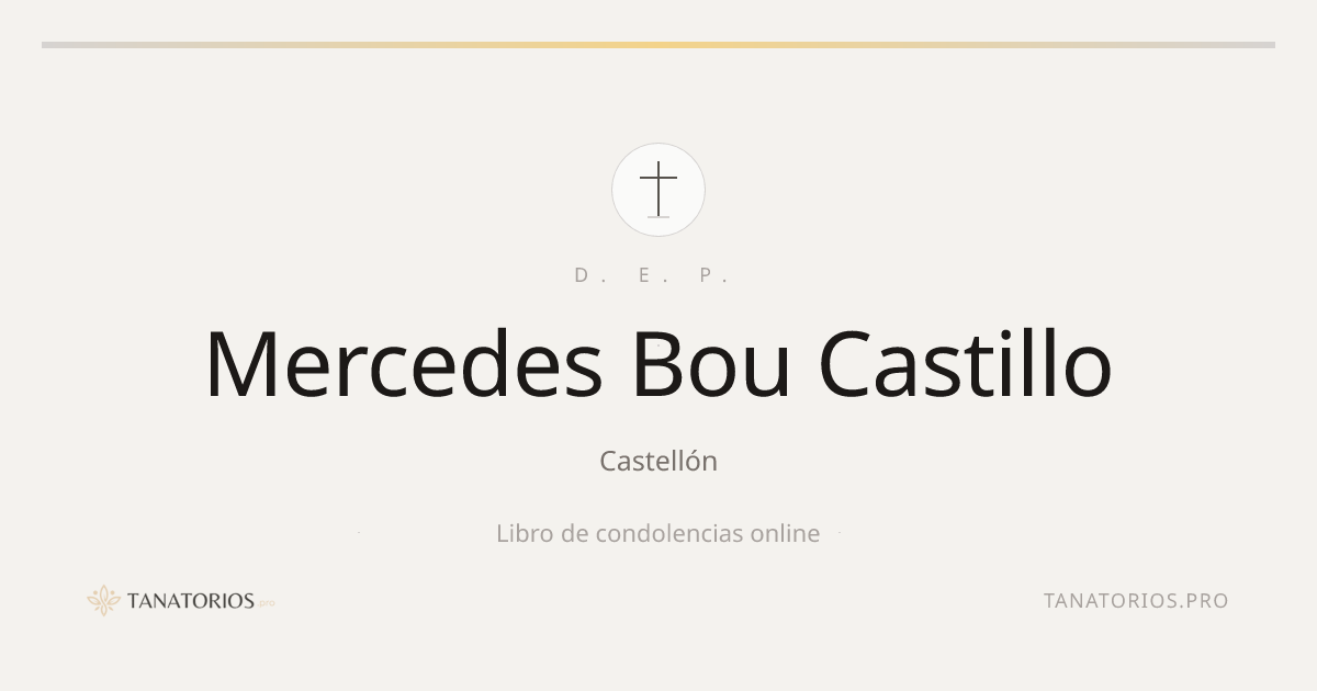 Memorial de Mercedes Bou Castillo