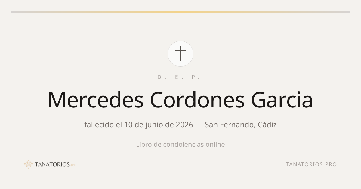 Memorial de Mercedes Cordones Garcia