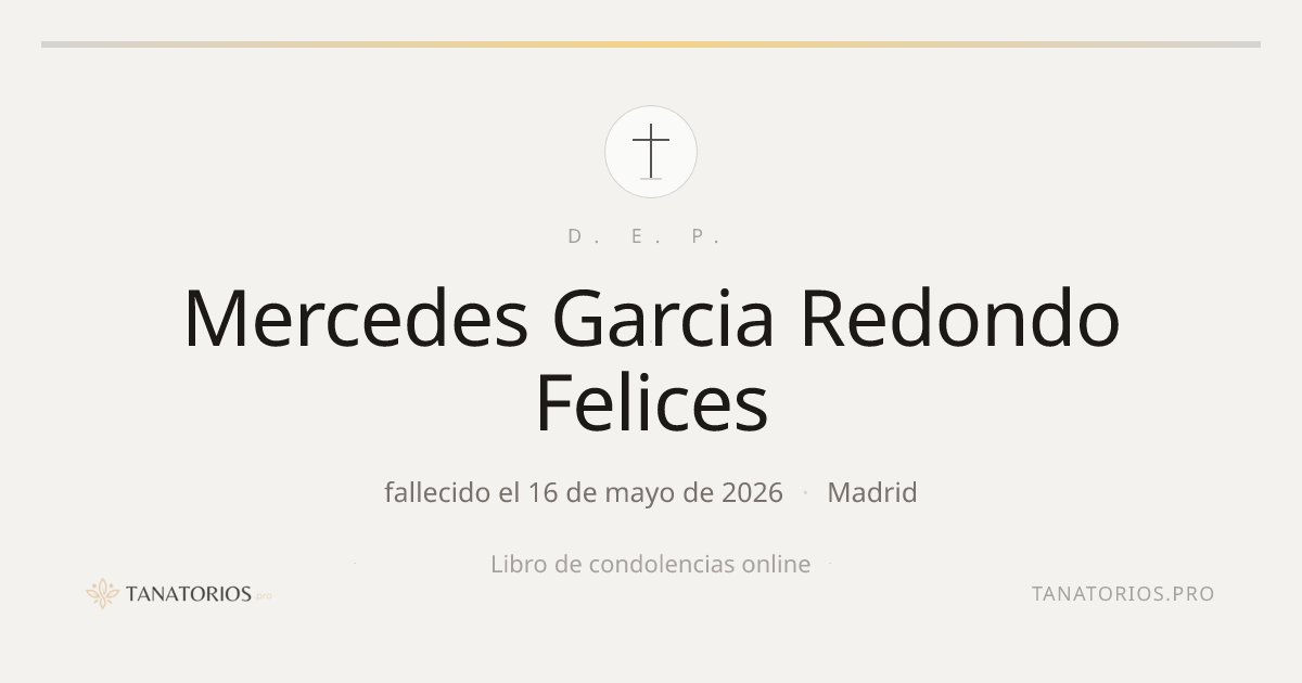 Memorial de Mercedes Garcia Redondo Felices