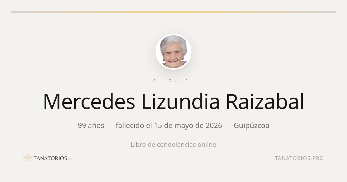 Memorial de Mercedes Lizundia Raizabal