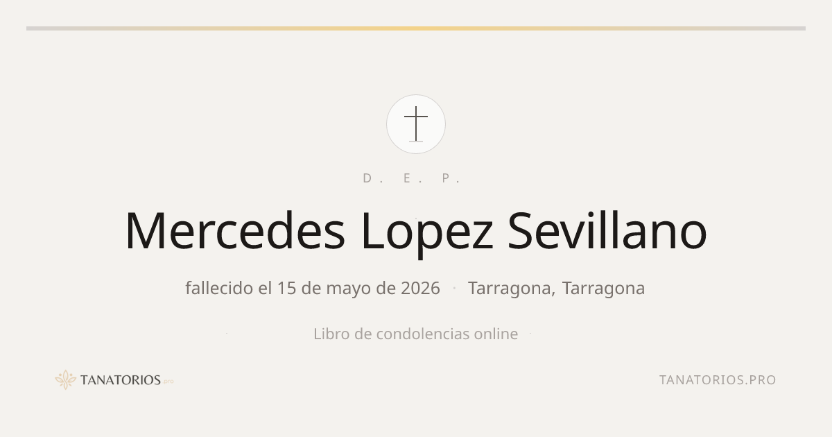 Memorial de Mercedes Lopez Sevillano