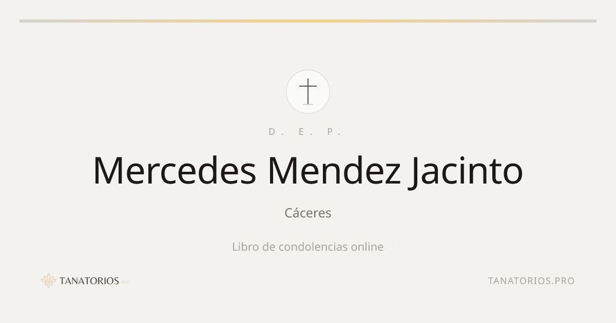 Memorial de Mercedes Mendez Jacinto