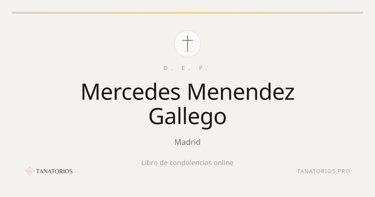 Memorial de Mercedes Menendez Gallego
