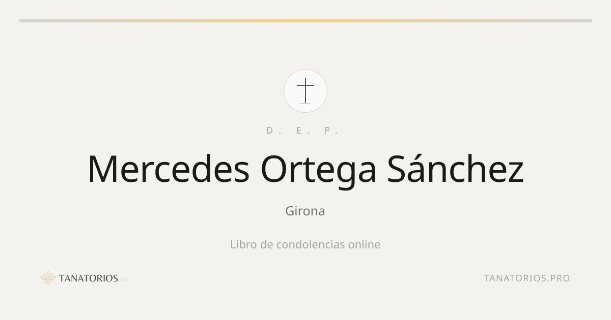 Memorial de Mercedes Ortega Sánchez