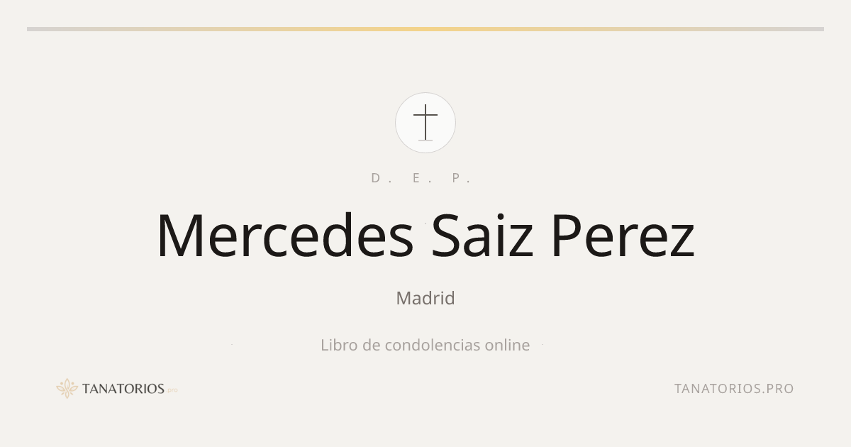 Memorial de Mercedes Saiz Perez