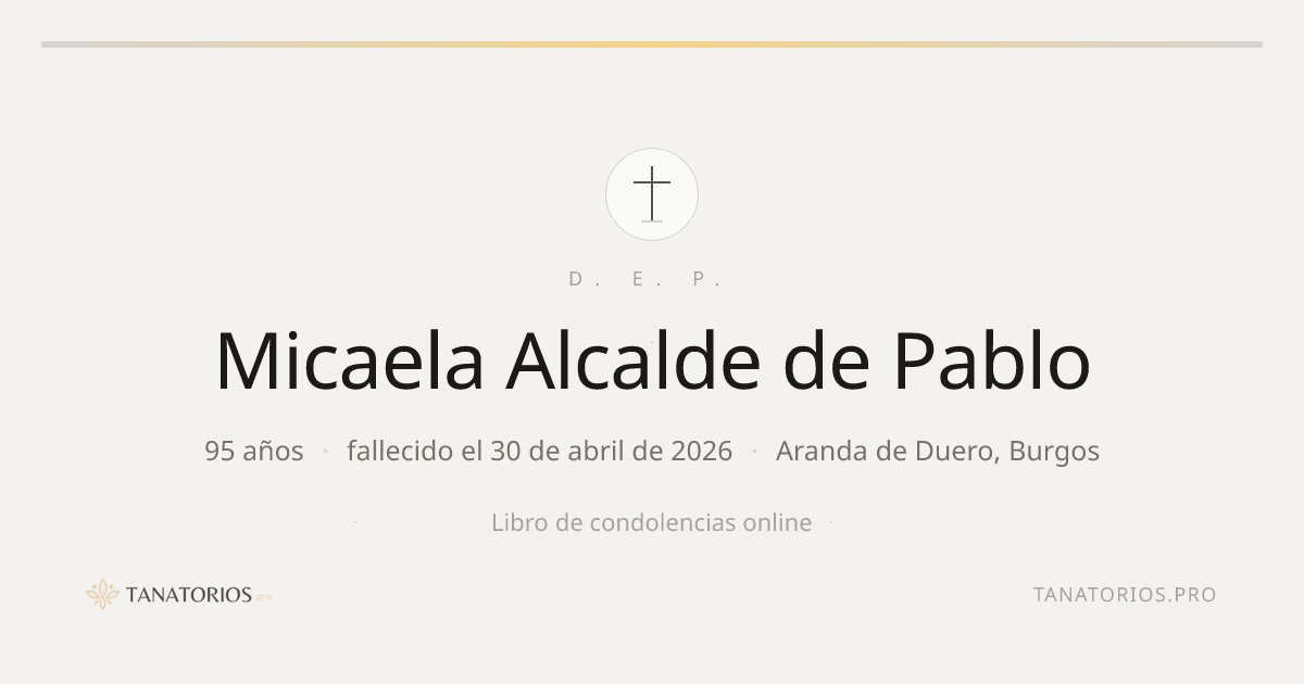 Memorial de Micaela Alcalde de Pablo
