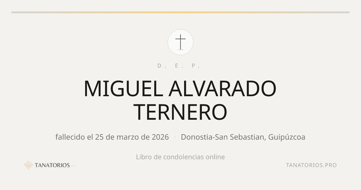 Memorial de MIGUEL ALVARADO TERNERO