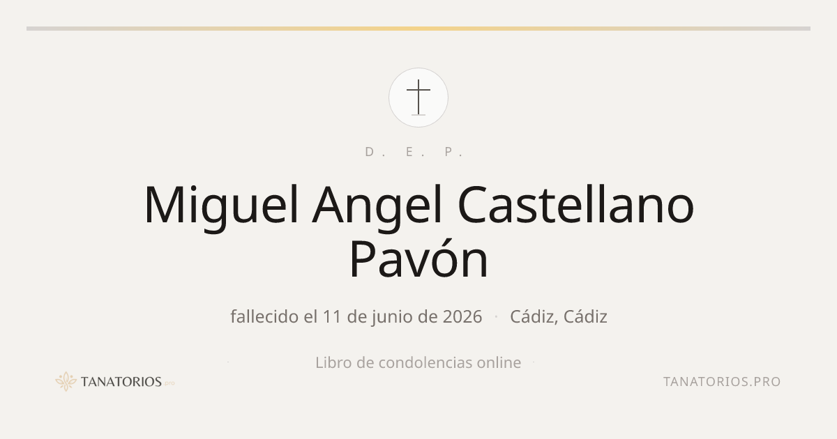 Memorial de Miguel Angel Castellano Pavón