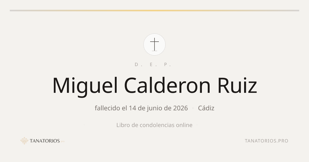 Memorial de Miguel Calderon Ruiz