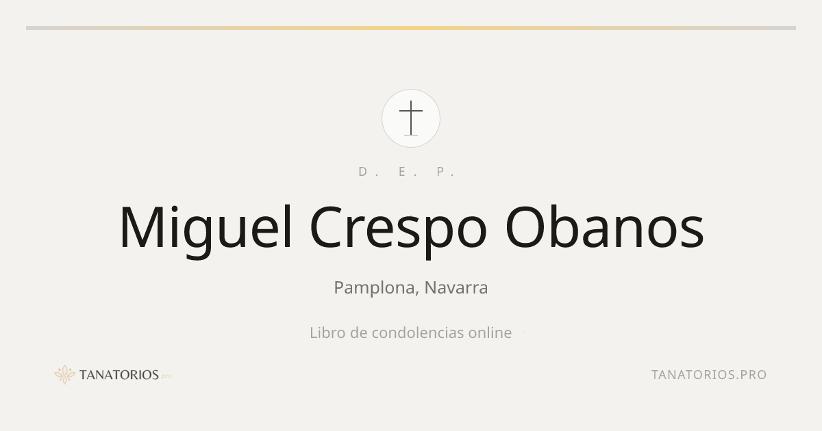 Memorial de Miguel Crespo Obanos