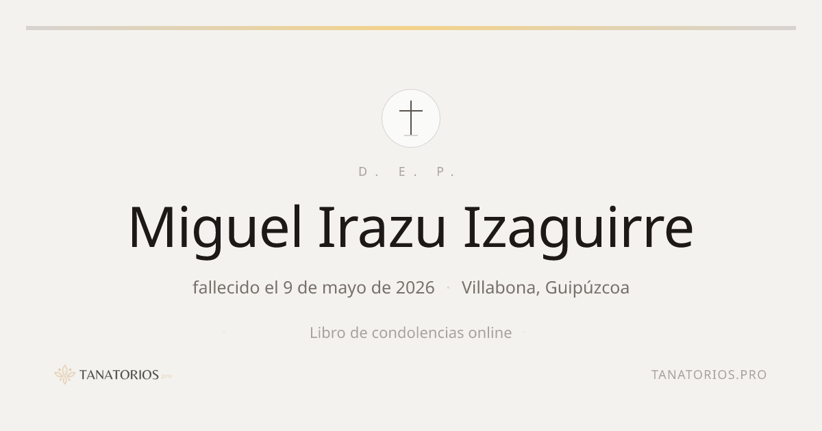 Memorial de Miguel Irazu Izaguirre