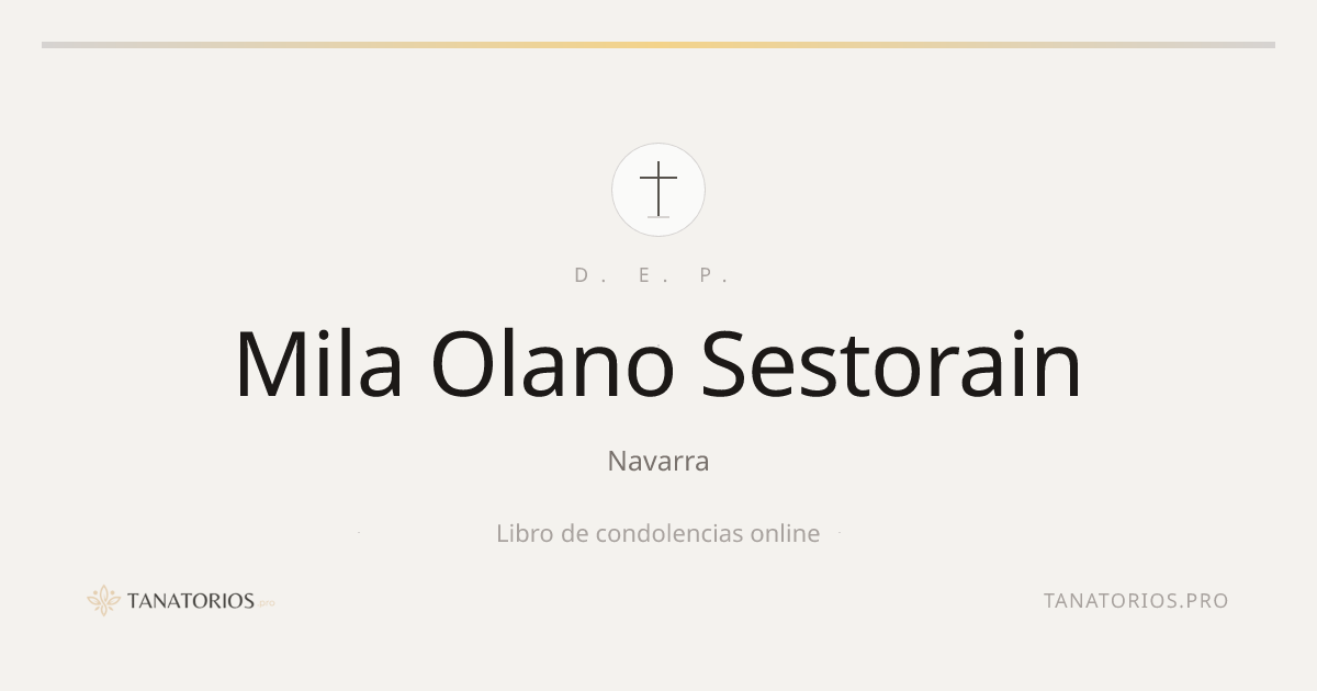 Memorial de Mila Olano Sestorain