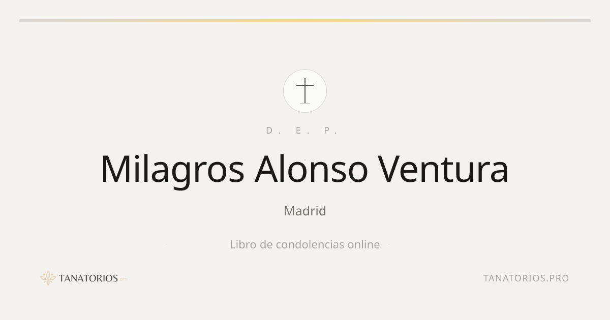 Memorial de Milagros Alonso Ventura