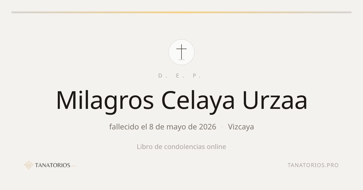 Memorial de Milagros Celaya Urzaa