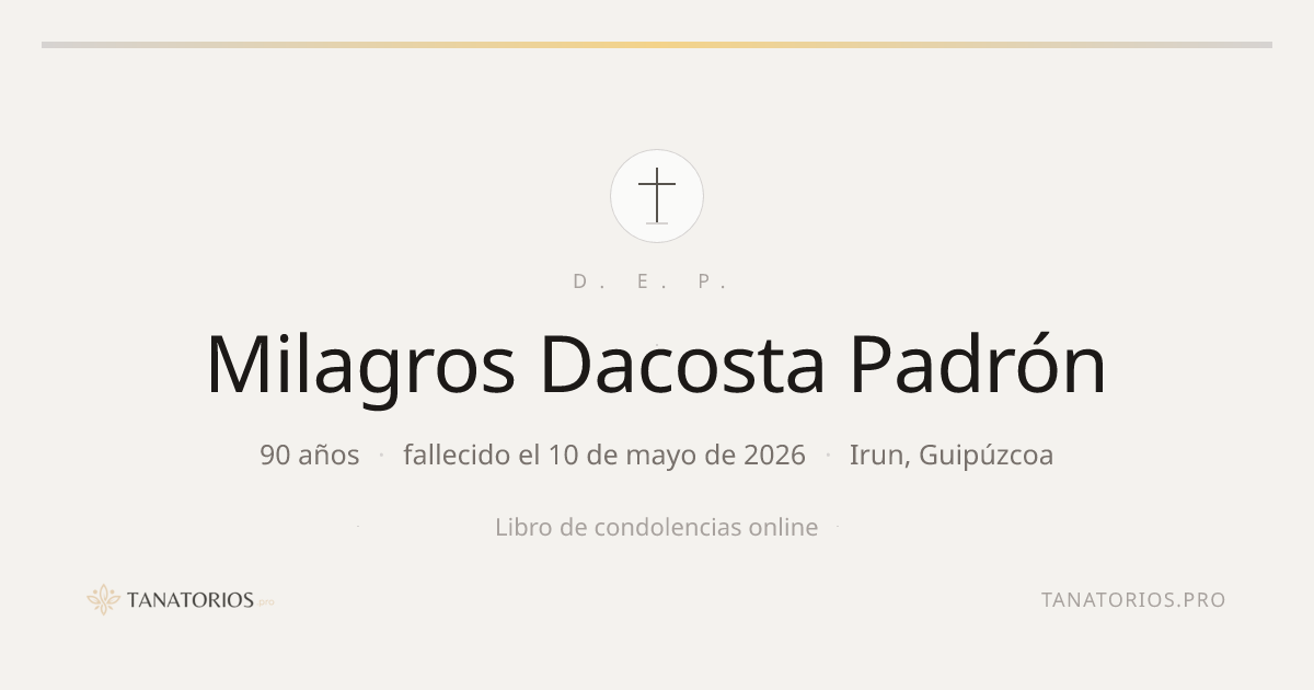 Memorial de Milagros Dacosta Padrón