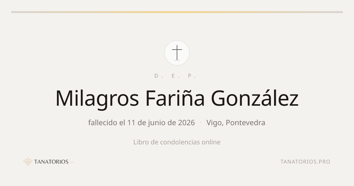 Memorial de Milagros Fariña González