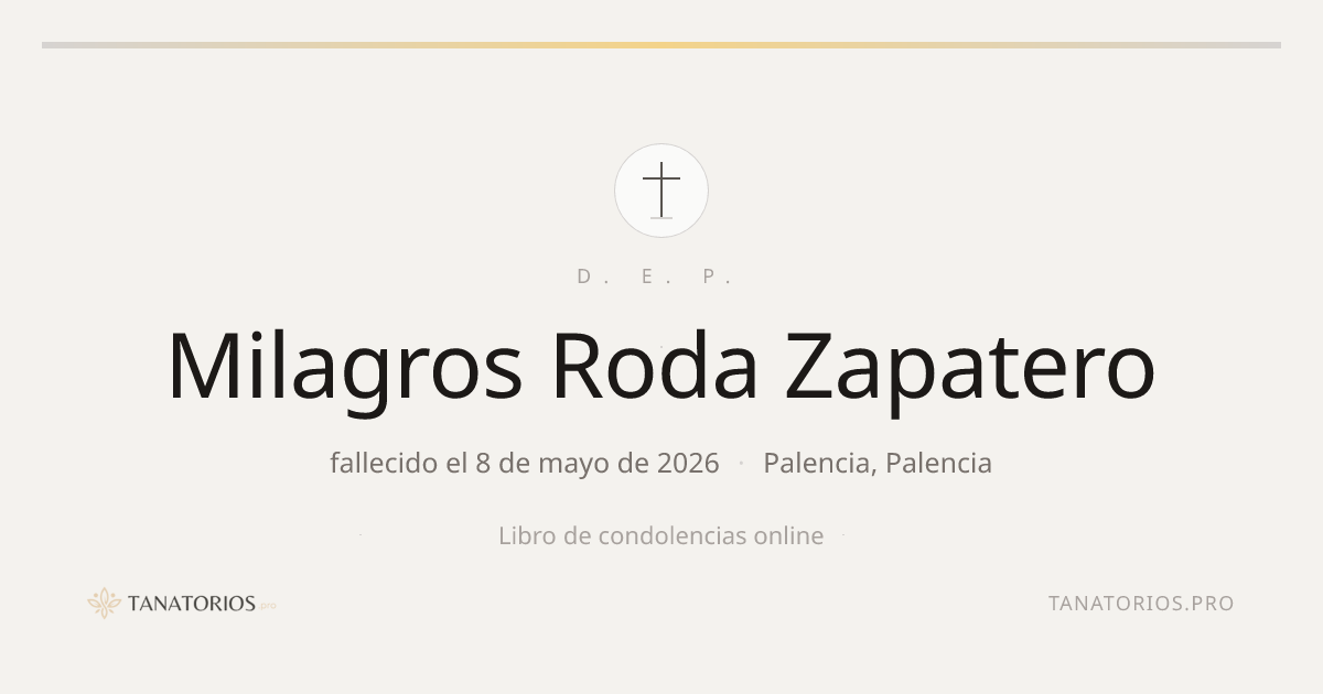 Memorial de Milagros Roda Zapatero