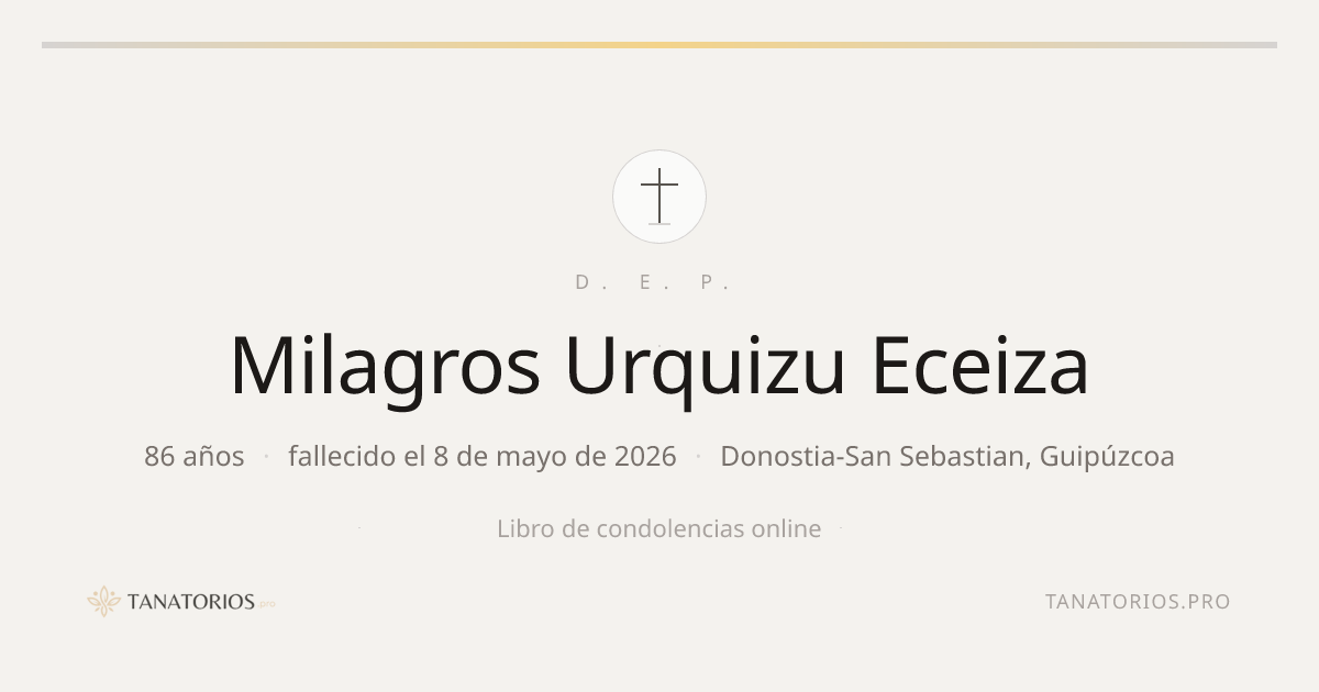 Memorial de Milagros Urquizu Eceiza