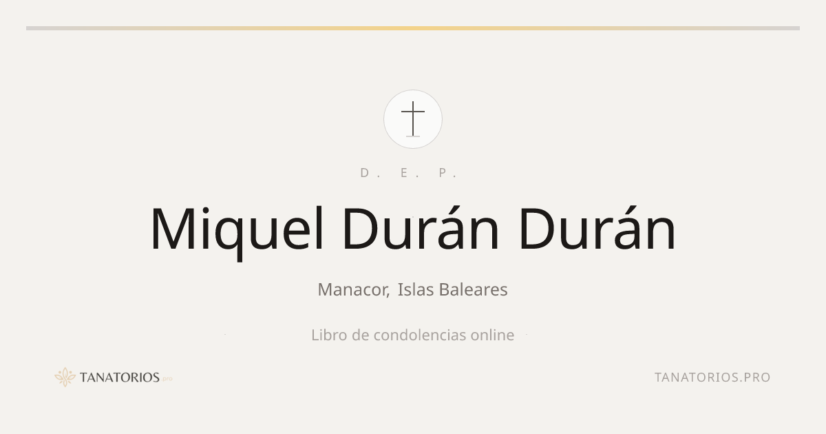 Memorial de Miquel Durán Durán