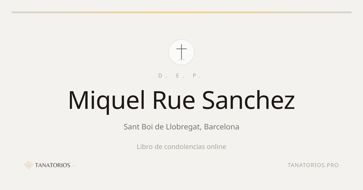 Memorial de Miquel Rue Sanchez