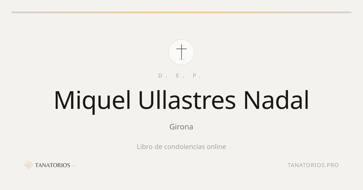 Memorial de Miquel Ullastres Nadal
