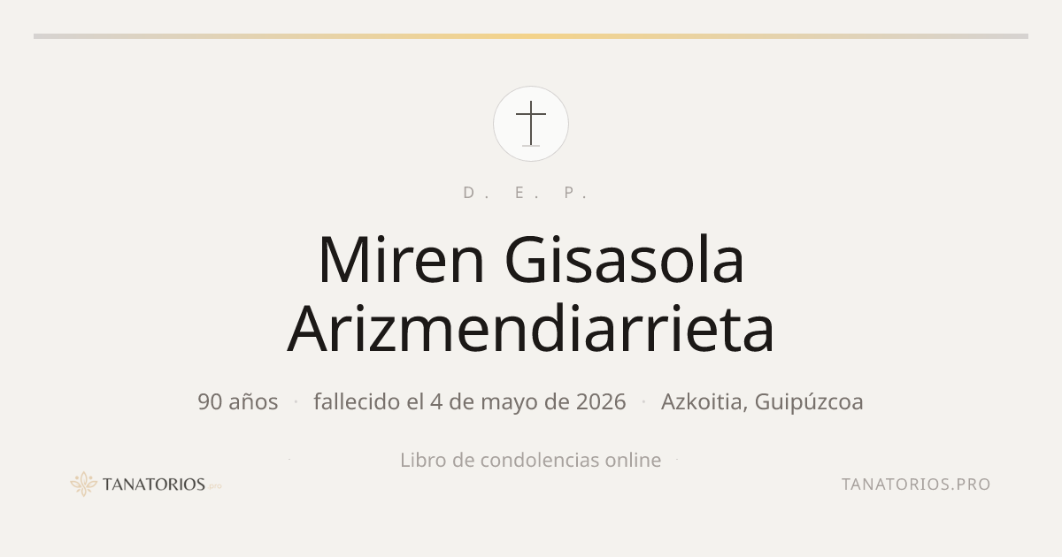 Memorial de Miren Gisasola Arizmendiarrieta