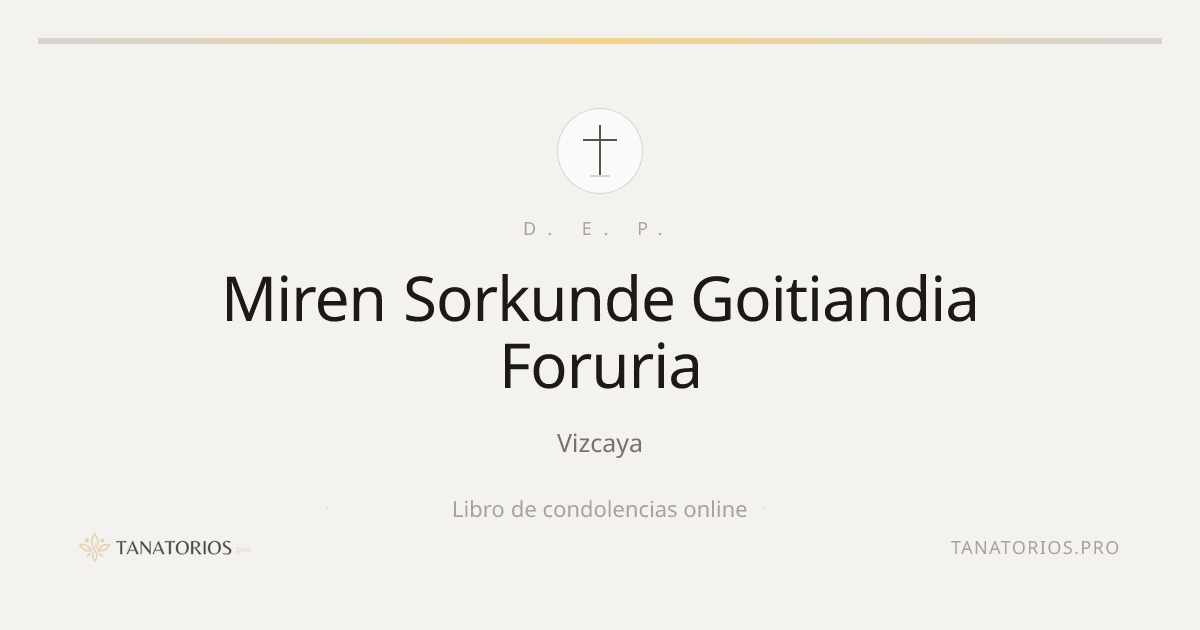 Memorial de Miren Sorkunde Goitiandia Foruria