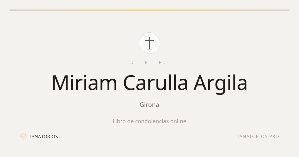 Memorial de Miriam Carulla Argila