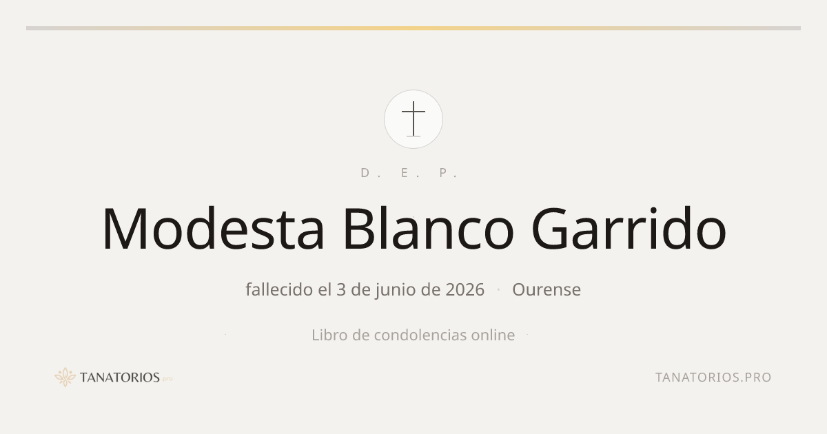 Memorial de Modesta Blanco Garrido