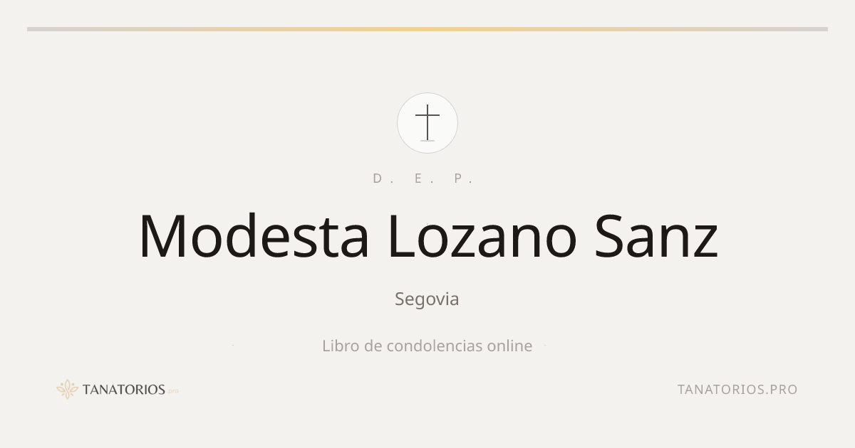 Memorial de Modesta Lozano Sanz