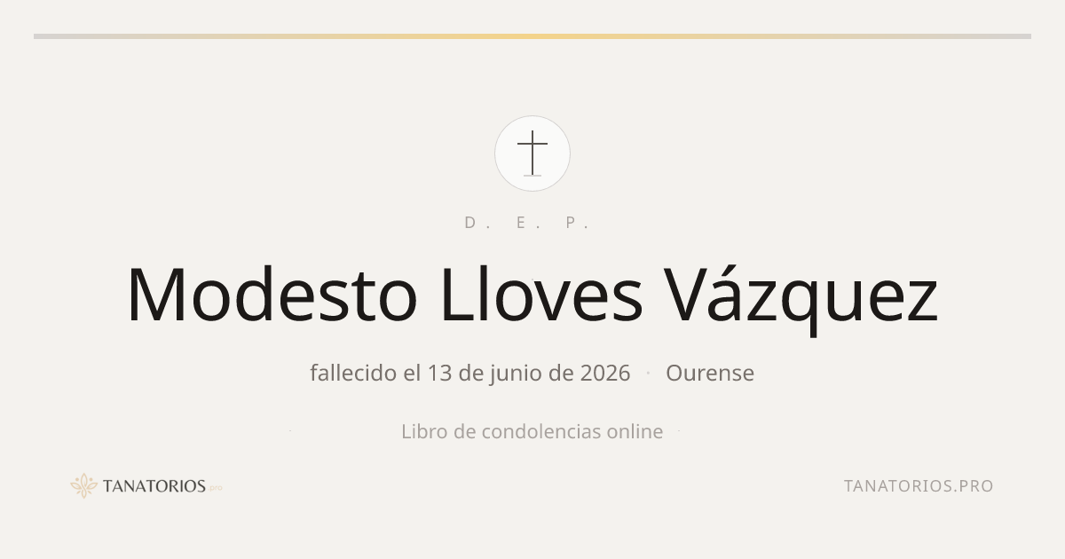 Memorial de Modesto Lloves Vázquez