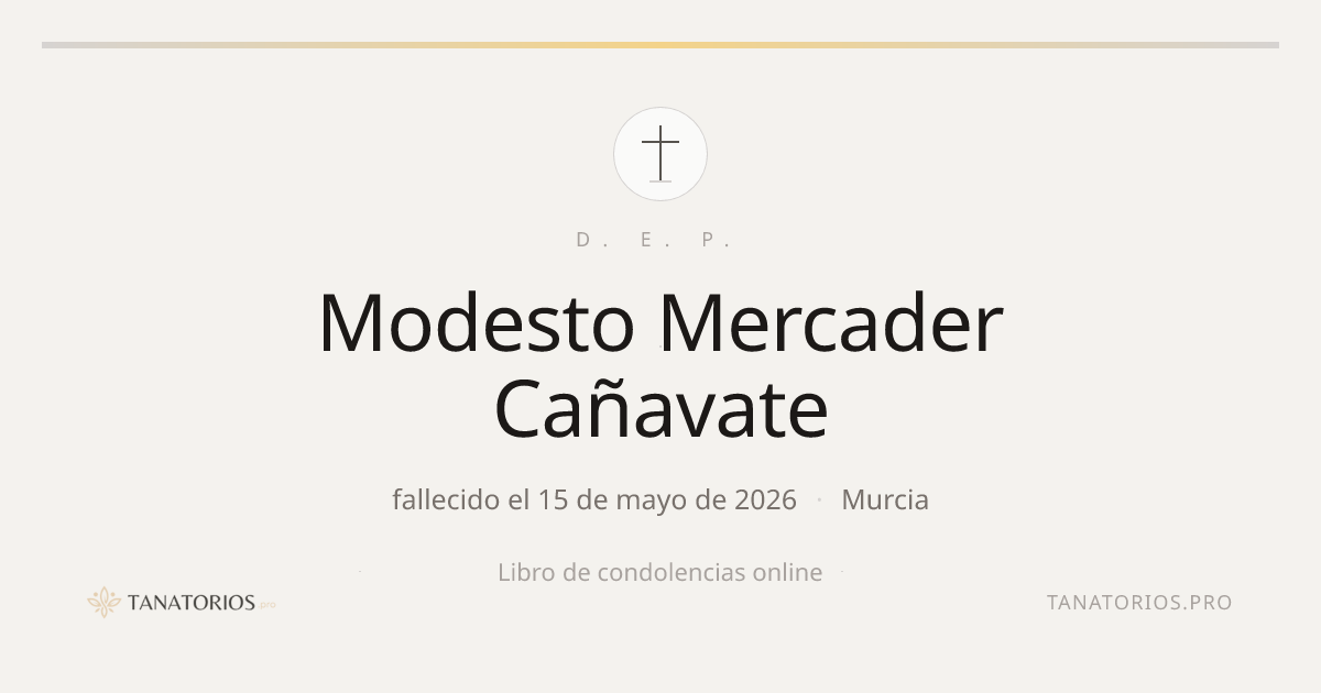 Memorial de Modesto Mercader Cañavate