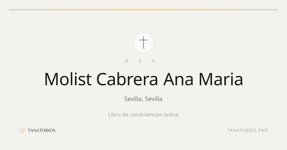 Memorial de Molist Cabrera Ana Maria