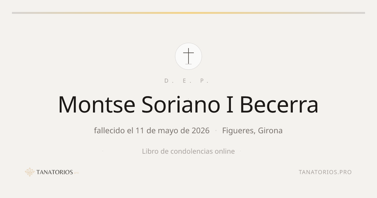 Memorial de Montse Soriano I Becerra