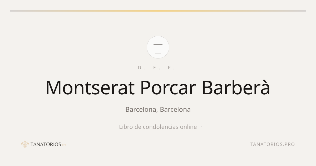 Memorial de Montserat Porcar Barberà