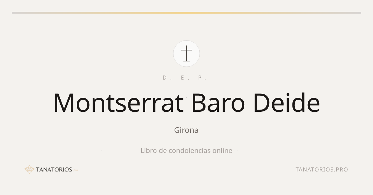 Memorial de Montserrat Baro Deide