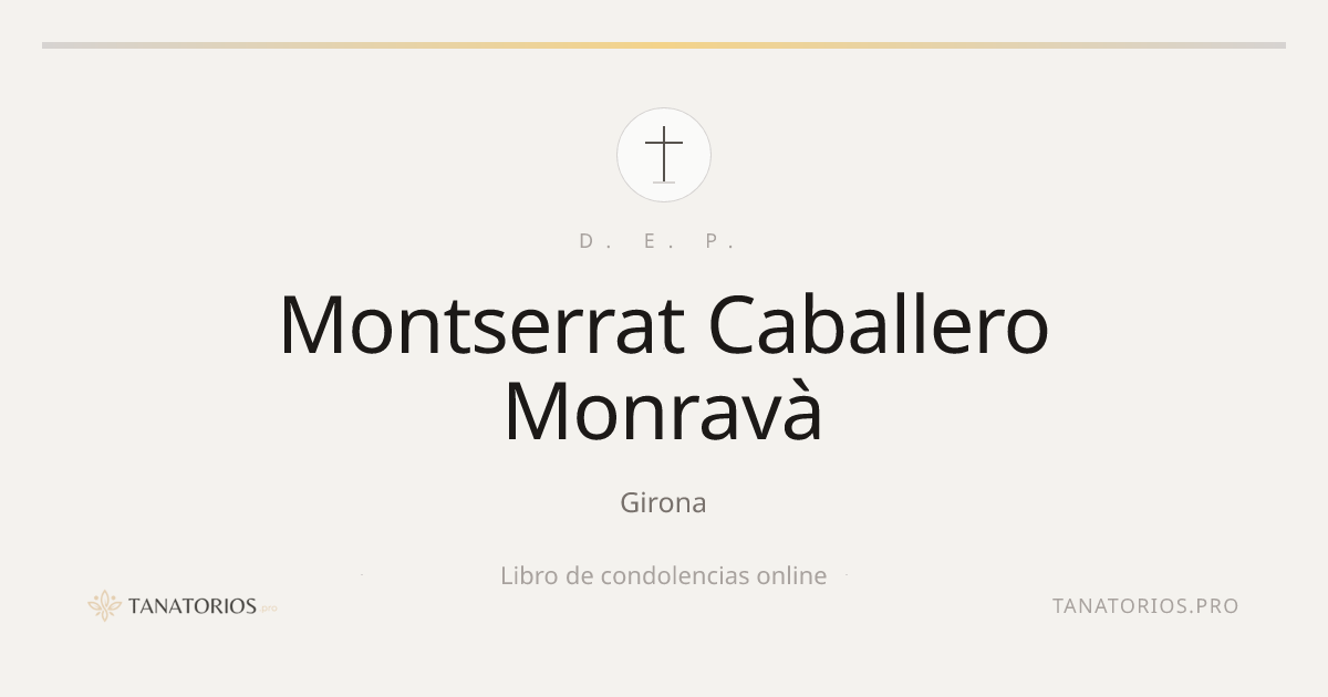 Memorial de Montserrat Caballero Monravà