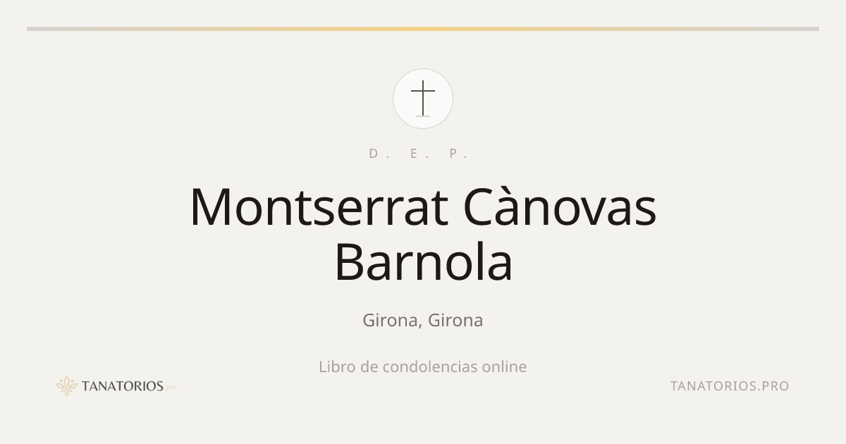 Memorial de Montserrat Cànovas Barnola