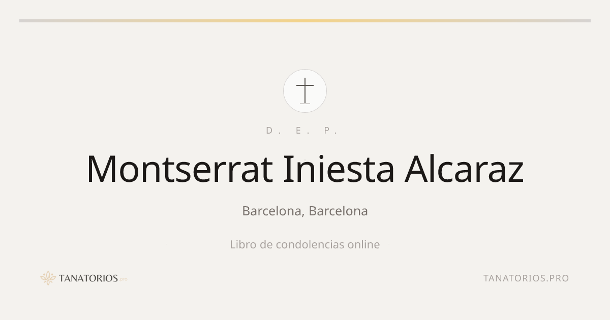 Memorial de Montserrat Iniesta Alcaraz