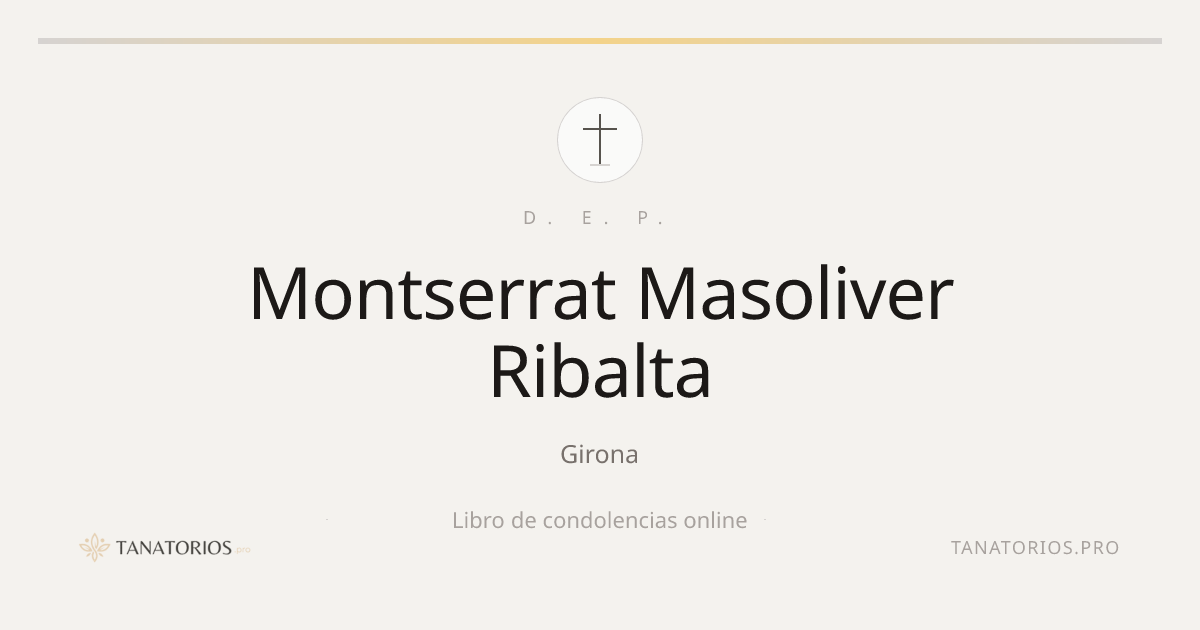 Memorial de Montserrat Masoliver Ribalta