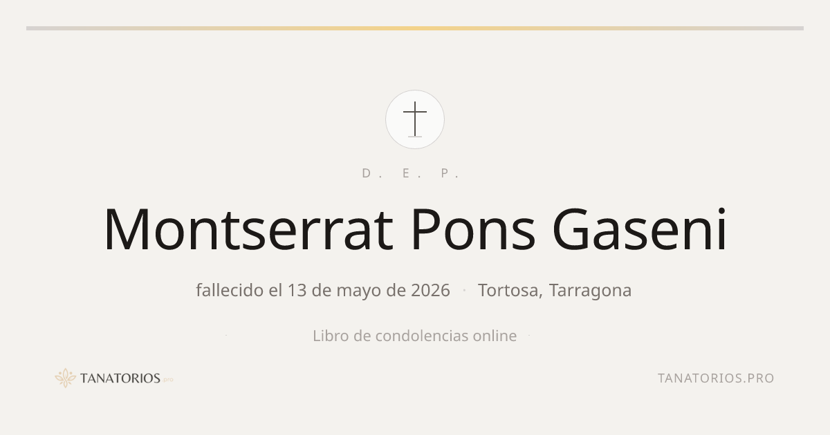 Memorial de Montserrat Pons Gaseni
