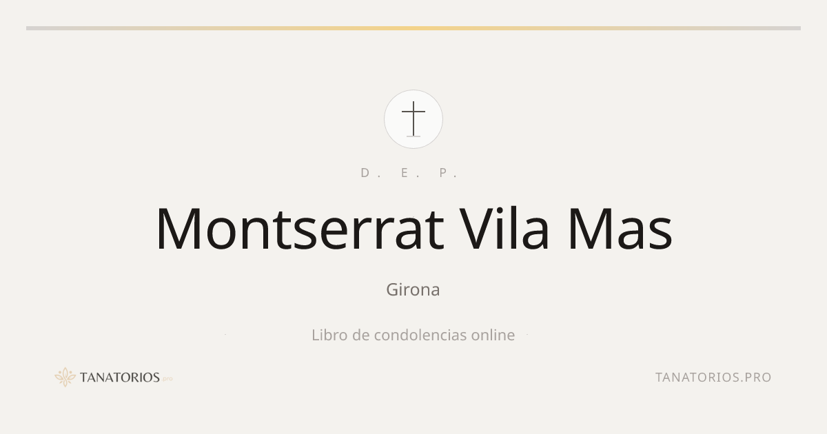 Memorial de Montserrat Vila Mas