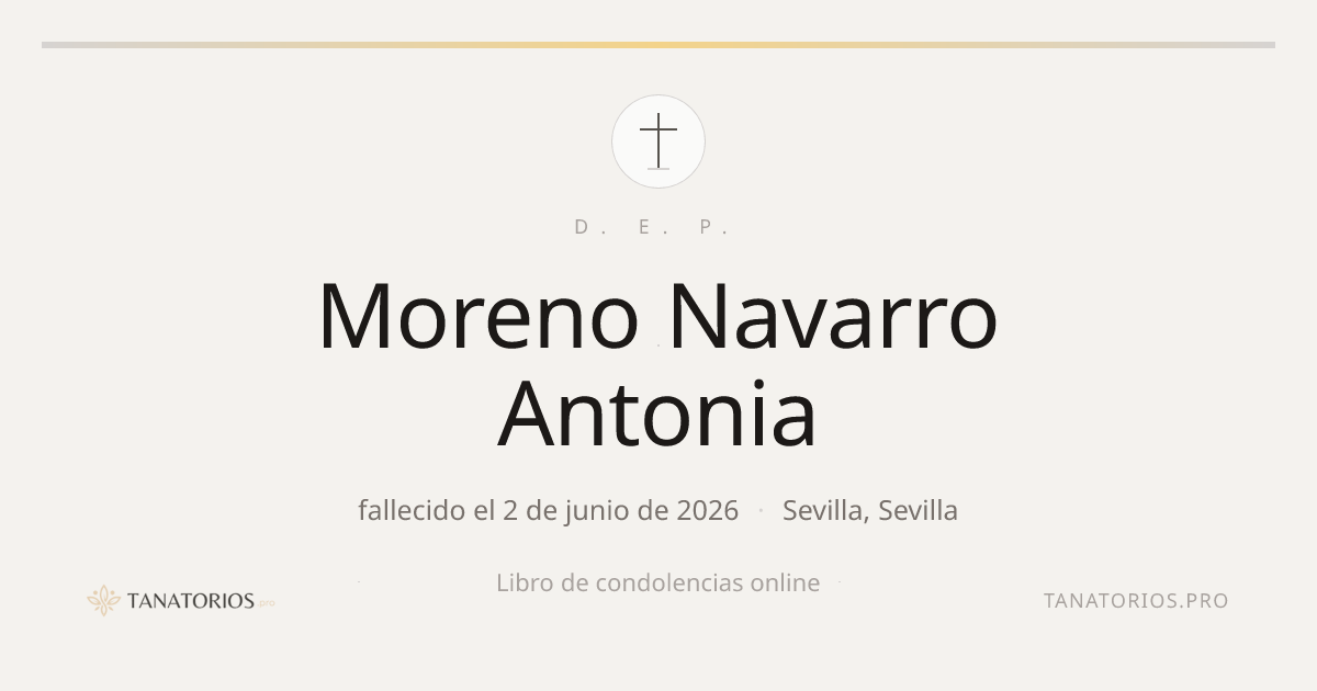 Memorial de Moreno Navarro Antonia
