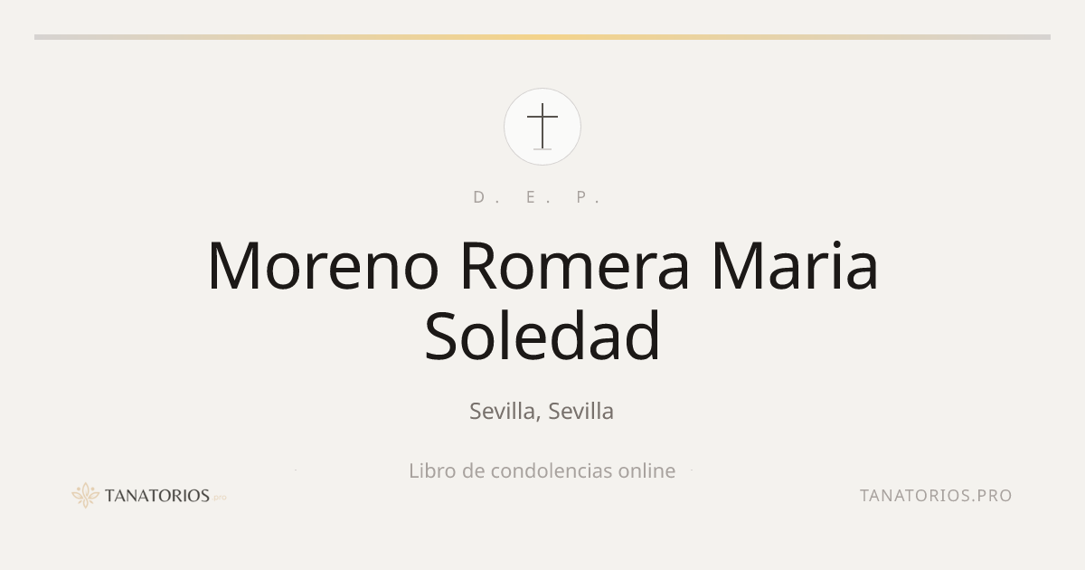 Memorial de Moreno Romera Maria Soledad