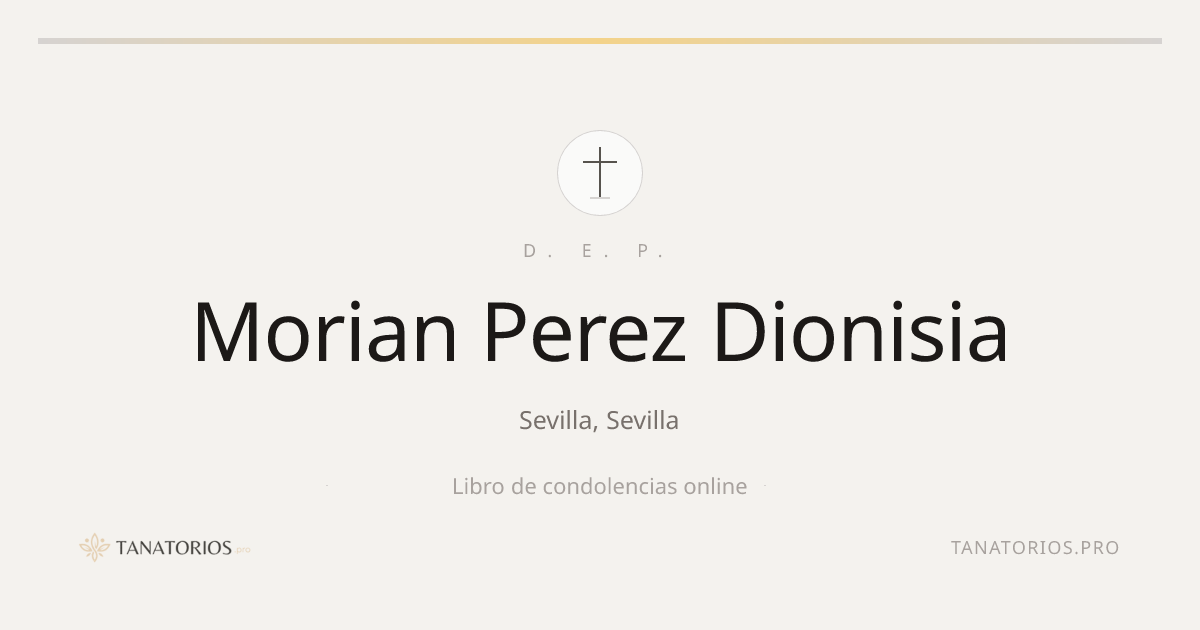 Memorial de Morian Perez Dionisia